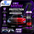 Hydrophobic Polish Nano Coating Agent Car Scratch Spray Cars Polishing for Motorcycles, Boats (Pack of 2)