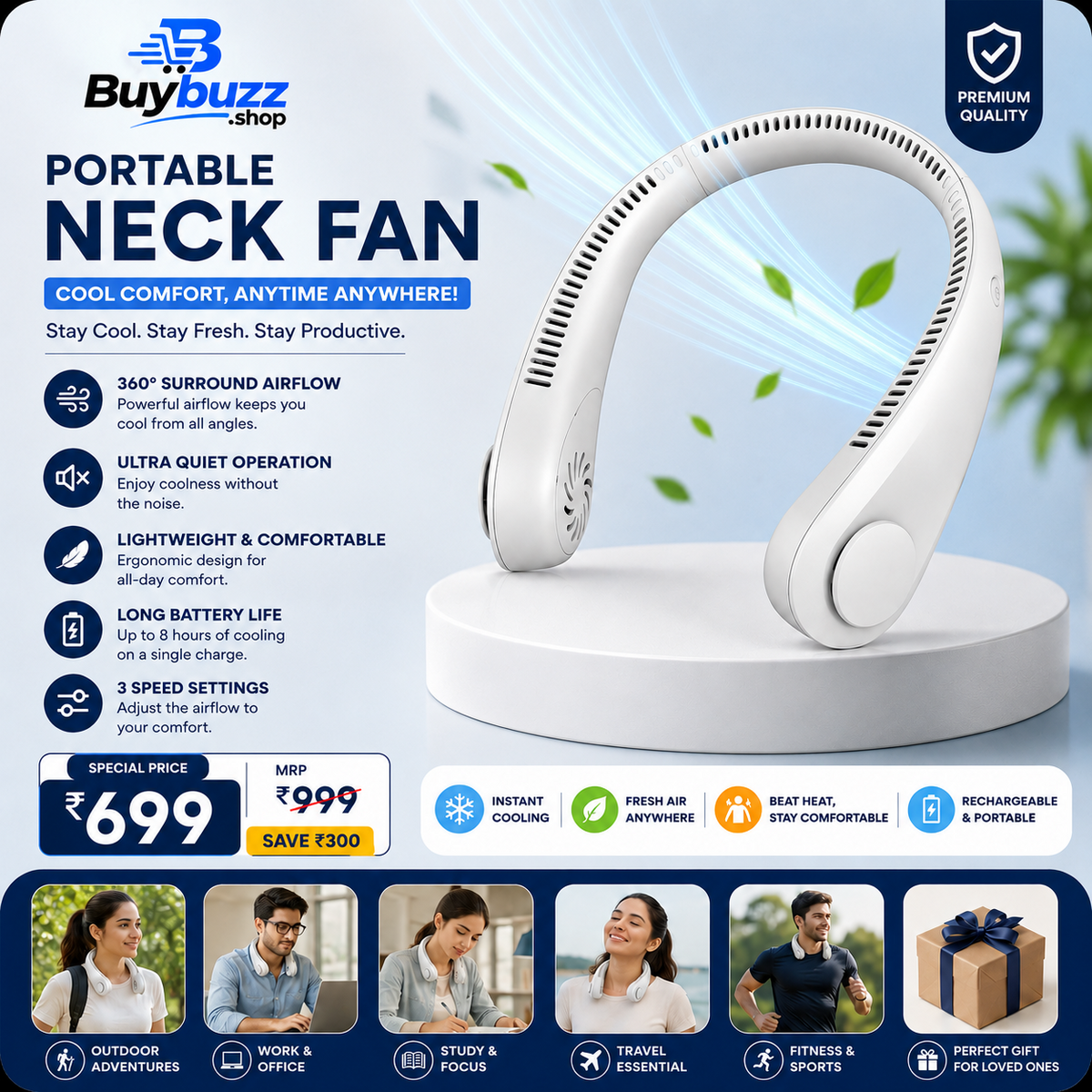 Portable Neck Fan